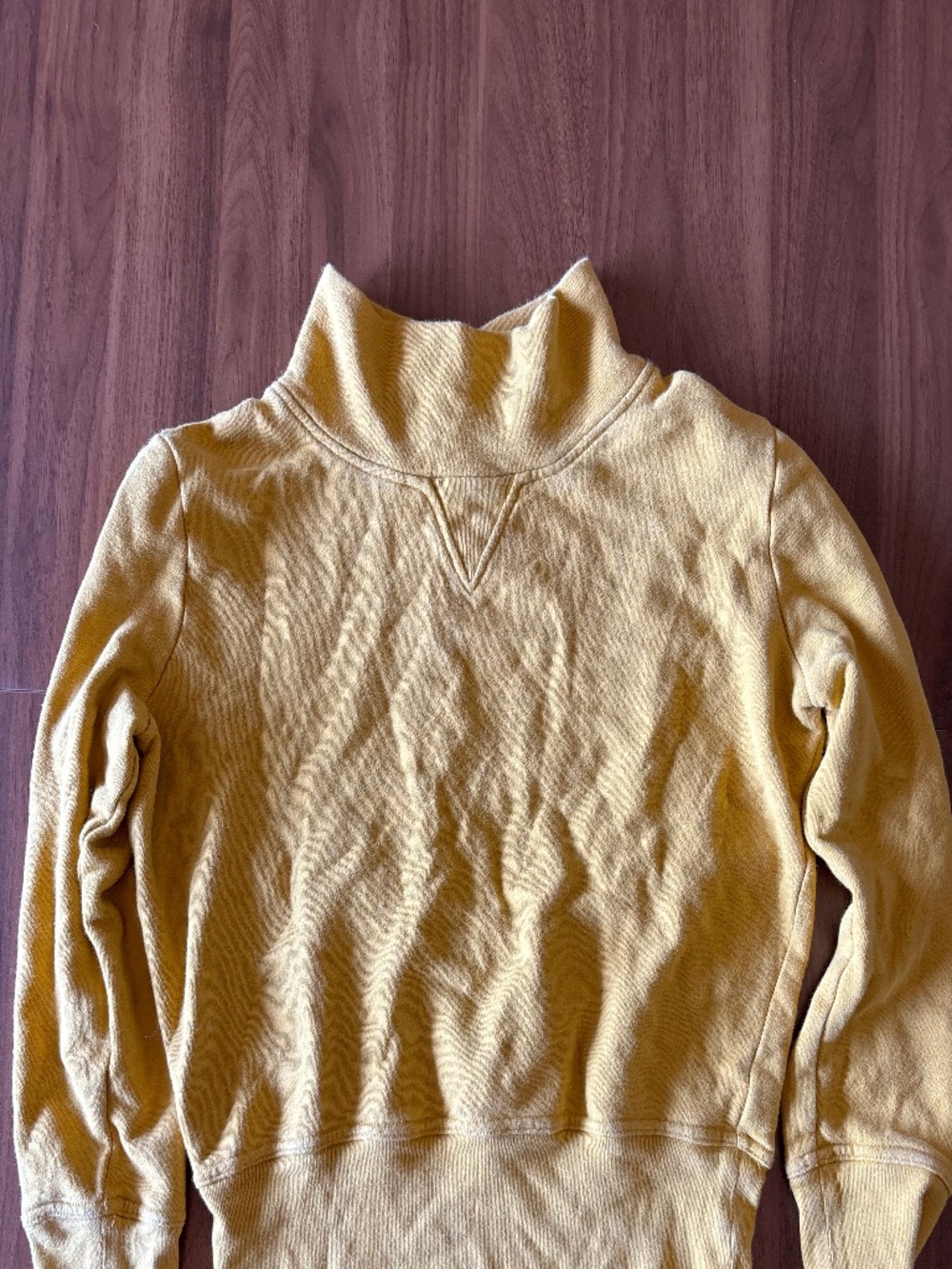 Madewell sunny yellow terry sweatshirt, size small